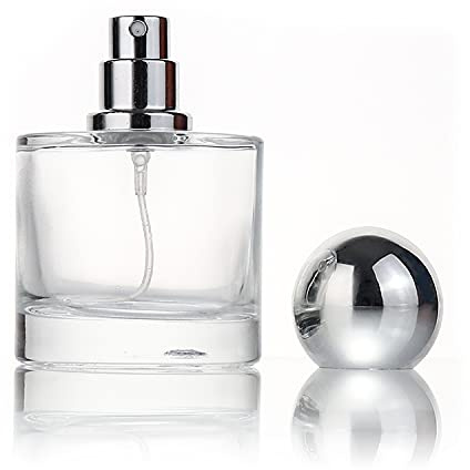 50ml Clear Empty Round Glass Perfume Spray Bottle - Spherical Cap