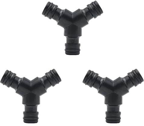 VReder 3X Y-Stück Kupplung, 3X 1/2 Quick Connector Doppel Anschluss Gartenschlauch, Schlauchteiler Plastisch Hose Splitter (3 Way) Abzweig Verbinder Verbindungsstück zur Schlauchabzweigung