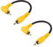 SinLoon Cable RCA corto, paquete de 2 cables de audio estéreo RCA macho a macho de 90 grados, chapado en oro compatible con altavoz, AMP, tocadiscos, receptor(15 cm Male to Male)