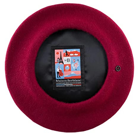 Maison Berblanc - Französische Barett, Baskenmütze wasserabweisend L'élégant - Bordeaux