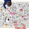 Ucouper Ausmaltischdecke für Kinder und Hochzeit - 70 X 100 CM Tischdecke zum Ausmalen - Kinderbeschäftigung, Hochzeitsspiele für Gäste, Mitgebsel, Geschenk, Malbuch