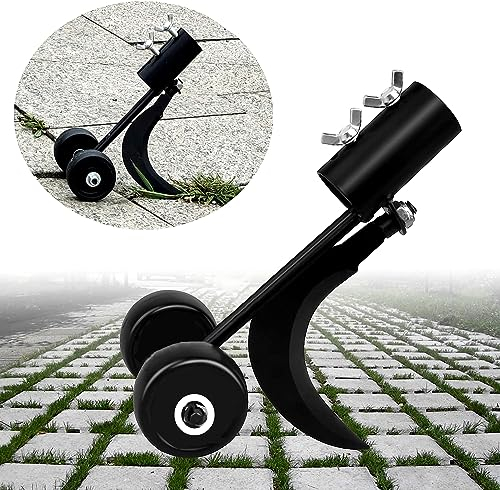 Miyobing Herramientas de deshierbe de Grietas con Ruedas, Herramienta de eliminación de Malas Hierbas de Gancho, Herramienta de desmalezado de Grietas en acera, Herramientas de deshierbe de pie para