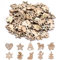 Jinlaili 100 Stück Wald Tier Formen Holzscheiben, Holztiere zum Bemalen, Holz Schmetterlinge, Basteln DIY Dekoration, Holz Streudeko, Naturholzscheiben (A)