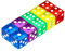 10 Pezzi Dadi, 16mm Dadi Gioco 6 Facce, per Giochi da Tavolo, Insegnare i Matematici (5 Colori)