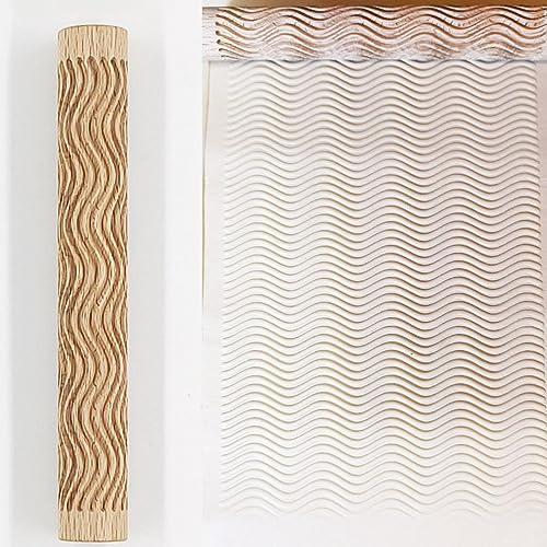Holz Textur Nudelholz Keramik Kunst Geprägte Stange Blumenmuster Schlamm Rolle Rolle Reliefs Ton Werkzeuge DIY Backen 07