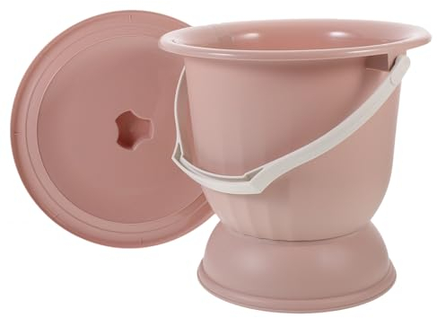 JECOMPRIS Pot De Chambre Avec Couvercle Crachoir Unisexe Toilettes Portables Commodes De Chevet Seau D'urinoir Bouteille De Nuit Pichet À Urine Avec Poignée Pour Adultes Enfants Enceintes 4
