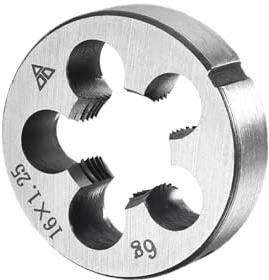 CoCud Filo Metrico Regolabile Tondo, M16 X 1.25, Filettatura Destra in Acciaio Legato - (Applicazioni: per La Lavorazione di Filetti Esterni per Metallo Plastica)