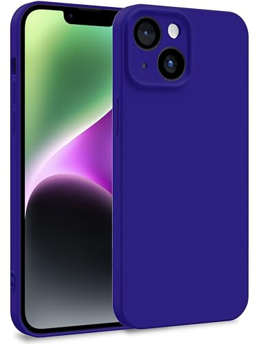MyGadget Cover per iPhone 14 - Custodia in Silicone Morbido a Doppio Strato – Case con Protezione Fotocamera & Fodera Interna Antigraffio - Violetta