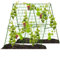 Treillis de concombre pour plantes grimpantes, treillis de jardin intérieur et extérieur, treillis de plantes à cadre en A de 1,2 x 1,2 m, treillis de jardin en tube d'acier recouvert de plastique