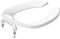 Huttdmel Toilet Seat Front Open, 18.5 Inch Elongate Public Toilet Seat for common WC, School, Hospital, Chruch, Office (White)…