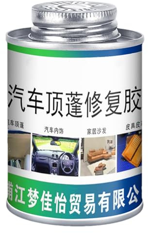 100 Ml Dachhimmel Reparaturkleber, Auto Dachhimmel Kleber Stoffkleber Mit Pinsel Klebstoff Für Autopolster, Autohimmel, Sofas, PU-Leder