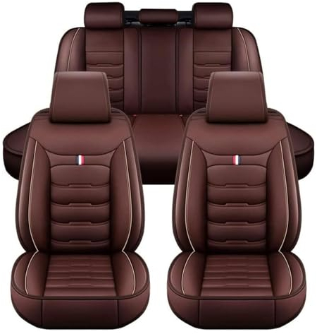Auto Sitzbezüge für Nissan X-Trail T33 2021-2024, Leder Autositzbezüge Sets, 5 Sitzer Schonbezüge Sitzschoner Vorne Hinten Wasserdicht Sitzauflage Accessories(E)