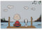 Open Road Brands Peanuts Charlie Brown und Snoopy On Dock Galerie gewickelte Leinwand Wanddekoration – friedliche Erdnüsse Wandkunst für Zuhause