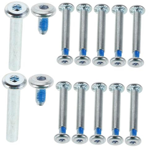 BESPORTBLE 20stücke Grüne Vierkant-kurbelschraube Für Inline-Skates Schraubensatz Für Rollschuh-wartung Ersatzschrauben Aus Edelstahl Für Skate-reparaturen Kurbelarmsatz Für Kinderrollschuhe