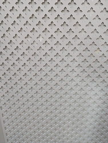 Panneaux muraux décoratifs en MDF découpé au laser Motif croix (KZ2), 3 mm d'épaisseur, blanc apprêté ou non apprêté, différentes tailles (blanc, 1200 mm x 620 mm)