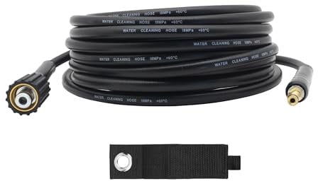 MATXREE Tubo di ricambio per idropulitrice M22 da 10 m, resistente alle pieghe con sistema di connessione rapida a scatto per idropulitrici Karcher serie K K2, K3, K4, K5, K6, K7