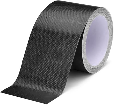 Huakaile Black Tent Repair Tape, 25 Ft x 3 Waterproof RV Awning Repair Tape, Outdoor Heavy Duty Tarp Patch Kit for Camper Boat Cover Canvas Seam Sail Tarpaulin