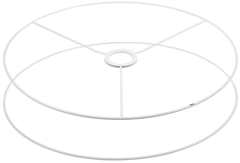 Artibetter Marco Para Pantalla De Lámpara Redondo Metálico Base E27, Estructura Multifuncional Resistente Corrosión, Soporte Diy Para Lámpara De Mesa, Pie o Colgante, Diámetro 40 Cm