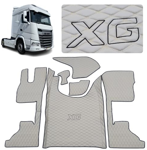 LKW-Fußmatten passend für DAF XG 2022+ Fussmatte (Stoff beige, Garn beige)