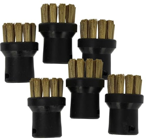 vhbw 6X Rundbürste kompatibel mit Kärcher SC 1, SC 1.000, KST 4 AS, SC 1.020, KST 1AS, SC 1.010 Dampfreiniger - Dampfbürste