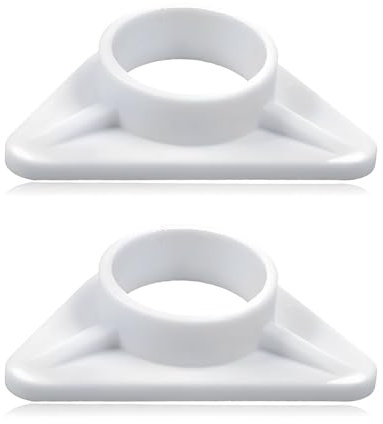 KEMUZ 2 Pezzi Rinforzo in Plastica per Lavello Stabilizzatore per Rubinetto Contro Oscillazioni e Rimbalzi Stabilizzatore in Plastica per Miscelatori Montati su Lavelli in Acciaio Inox(Bianco)