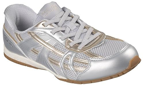 Skechers Women's Sneaker, Grey/Silver, 3.5 UK