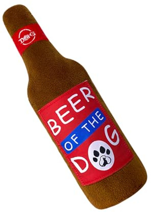 Squeaky Dog Toys,Wine Bottle Interactive Game - Plush Chew Toys - for Puppy Pet Mental Stimulation Physical Activity Crate Enrichment