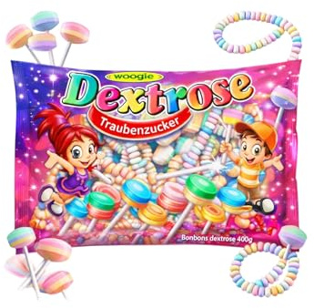 Bonbons Dextrose Fruités 400 g – Saveurs Fruitées et Colorées
