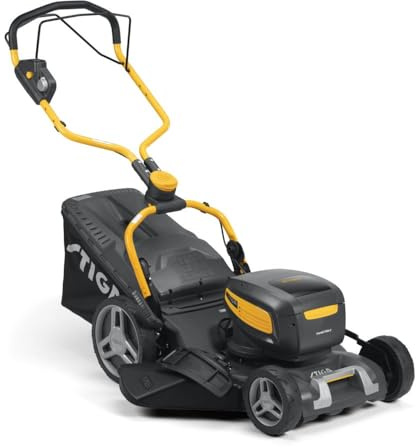 STIGA 753e V Combi Kit Akku-Rasenmäher, 48 V, 51 cm – 1,5 kW Motor, 2 Akku 5 Ah + Ladegerät – Rasenflächen Bis 950 m²