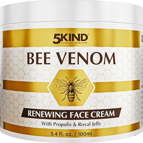 5Kind Crème Visage Régénérante au Venin d'Abeille 100 ml | Crème Anti-Âge au Venin d'Abeille pour Femmes & Hommes - Crème au Venin d'Abeille contre les Rides - Propolis & Gelée Royale