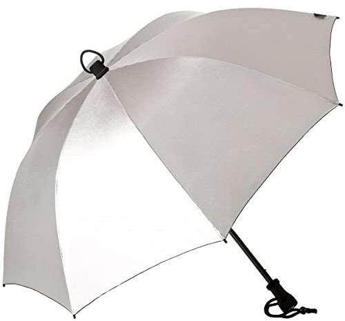 EuroSCHIRM Birdiepal Outdoor Großer Regenschirm, silberfarben, rund, Polyamid, Glasfaserstruktur