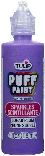 Tulip Peinture pour tissu 3D - 113,4 g - Paillettes (prune sucre)