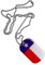 Dog Tag/Erkennungsmarke/Kette USA Texas - 3 x 5 cm