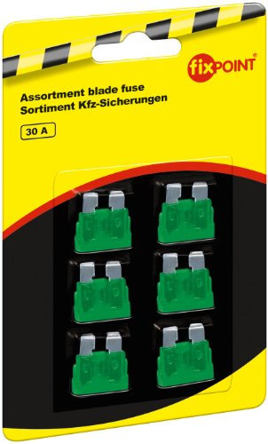 Fixpoint 20386 Kfz-Sicherungssortiment, 30 A, Grün (6-er pack)