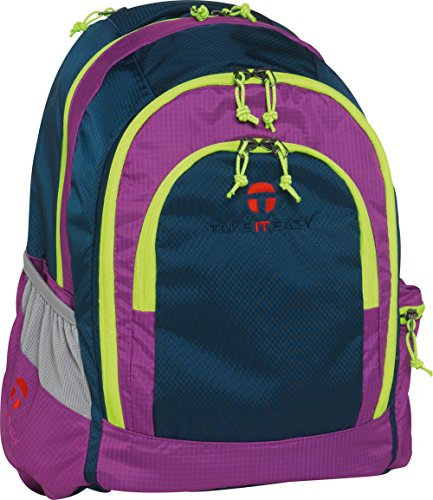 Take It Easy Light Nylon Schulrucksack BERLIN blau/lila 488188 blau/lila