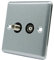 AET CSCTVSKYBL Satin Chrome Classical TV & Sky Black Insert-Coaxial and Satellite Socket, 240 V