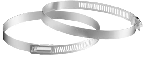 Hon&Guan ø125 mm Schlauchschellen 430 Edelstahl 2 Stück, Rohrschellen Set für den Schlauch Verstellbar Schellen für Waschmaschine Spülmaschine Pool KFZ Rockner Abluftschlauch Abluftventilator