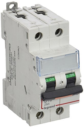 Disjoncteur DX³ - 25kA - 2P 230V~ à 400V~ - 10A - courbe D - 2 modules
