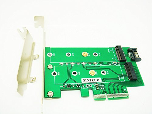 Sintech M.2(NGFF) nVME SSD to PCI-e X4,M.2 SATA SSD to SATA 7Pin Adapter Card