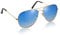 Komonee Pilot Style Blue Lens Sunglasses Designer Unisex Mens Womens UV400 Classic Shades Great For Cycling Golf Fishing Sports