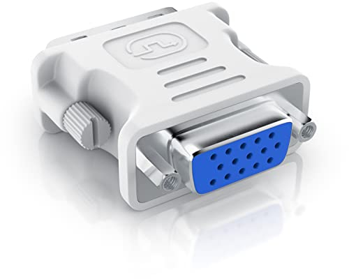 CSL - DVI Adapter DVI-I Stecker VGA Buchse - Monitoradapter PC TFT Beamer/Grafikkarten Verbinder digital auf anlalog Signalübertragung