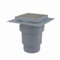 Bodenablauf 150x150 Anschluss DN 110 Senkrecht Edelstahl extra flach Duschablauf Badeablauf