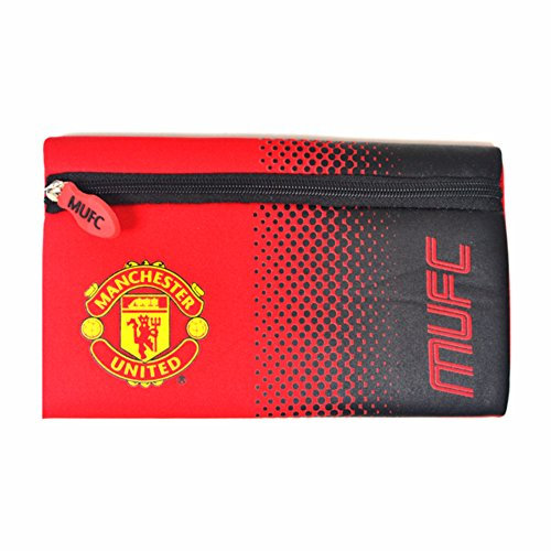 Flache Federtasche mit Manchester United FC Design (Einheitsgröße) (Rot / Schwarz)
