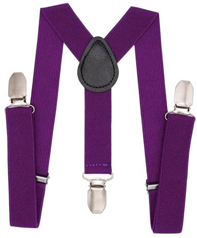 PlayCool - Bretelle a Y regolabili, larghe 2,54 cm, per bambini e bambine, Lilla, Taglia Unica