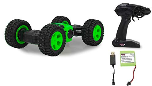 JAMARA 410114 - Creater Transformer 4WD 2,4GHz - Transformation vom Straßen in den Offroadmodus via Knopfdruck, verschränkbare Lenkachsen, Fahren auf dem Rücken, Allradantrieb, weiche Gummiräder, grün