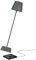 Zafferano, Poldina XXL Lampe, Kabellose, Wiederaufladbare Stehlampe mit Touch Control, Geeignet für Wohnzimmer und Außenbereich, Dimmer, 2700-3000 K, Verstellbare Höhe 69-150 cm, Farbe Dunkelgrau