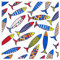 murando - Tapete selbstklebend 10m Wandtattoo dekorative Möbelfolie Dekorfolie Fotofolie Panel Wandaufkleber Wandposter Wandsticker - Kinderzimmer Tiere Fische Fish bunt g-B-0180-j-a