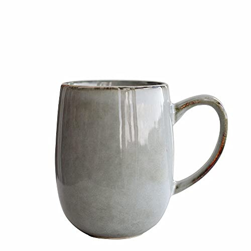 Lene Bjerre Tee-Tasse mit Henkel Amera Kaffee-Becher, grau, Keramik, 270 ml