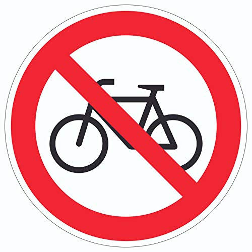 Fahrräder abstellen verboten Aufkleber Kreis Ø100mm