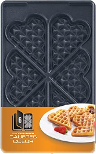 Tefal XA800612 Snack Collection Platte Herzwaffeln, Nummer 6, Herz-Form, optimale Verstauung der Plattensets durch praktische Aufbewahrungs-Box